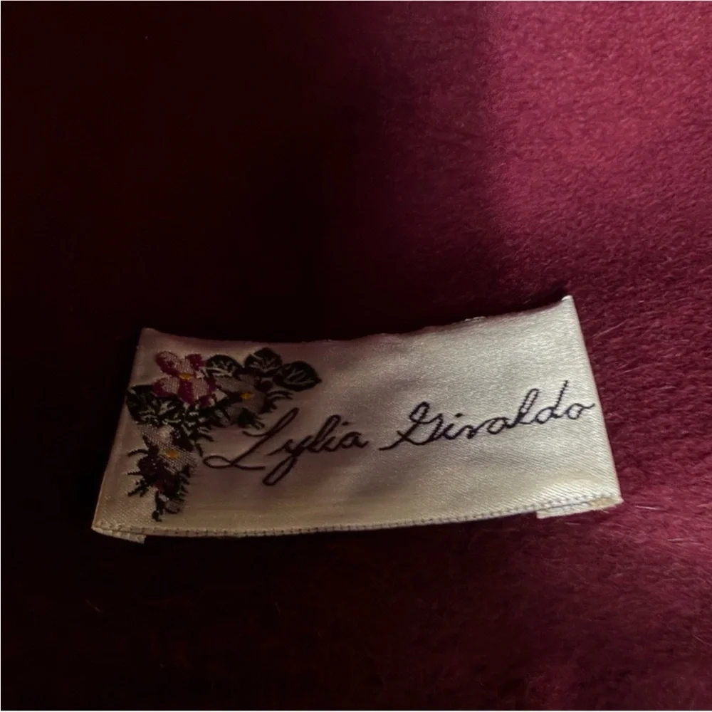 Handcrafted Felted Hat by Lydia Ginaldo with Floral Accent